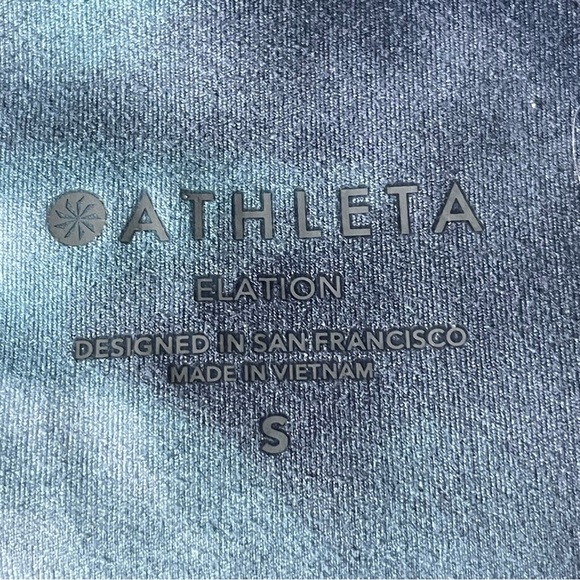 Athleta elation printed high waisted Leggings serene riviera blue 47567 - Picture 9 of 11